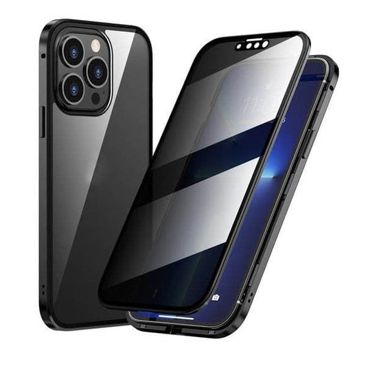 ✨ Μαγνητική θήκη iPhone – Αντικαθρεπτικό γυαλί & στιβαρό μέταλλο, πλήρης προστασία