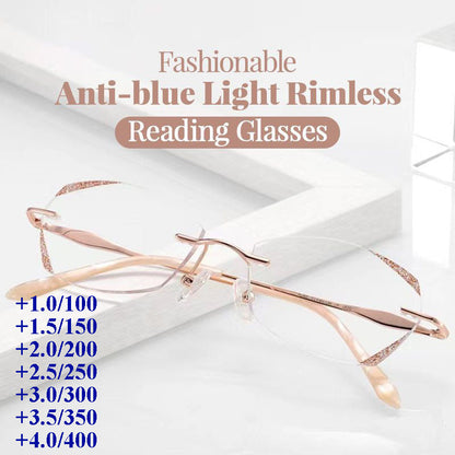 Γυαλιά ανάγνωσης Fashion Anti Blue Light χωρίς πλαίσιο +🎁θήκη για γυαλιά