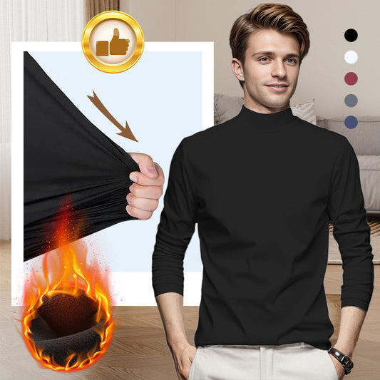 🔥Νέα καυτή πώληση🔥Men's Mercerized βαμβάκι Stretch ζεστό και άνετο πουκάμισο βασικού στρώματος