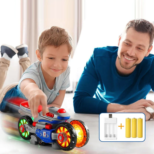 🎁[Καλύτερο δώρο για το παιδί] 💥Νέα ηλεκτρική μοτοσικλέτα παραμόρφωσης φωτός και μουσικής