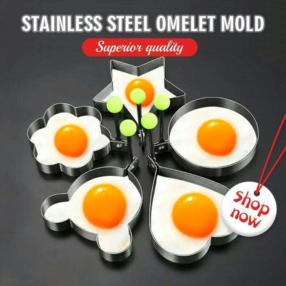 🍳 2026 Νέα δημιουργική φόρμα από ανοξείδωτο ατσάλι για τηγάνισμα αυγών και ψήσιμο κέικ