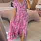 2025💃 Καυτή πώληση - 49% OFF  🔥 Floral Print V-λαιμός φόρεμα