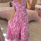 2025💃 Καυτή πώληση - 49% OFF  🔥 Floral Print V-λαιμός φόρεμα