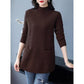 💯Ιδέα δώρου💯 Γυναικείο Half Turtleneck Midi Long Sweater