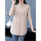 💯Ιδέα δώρου💯 Γυναικείο Half Turtleneck Midi Long Sweater