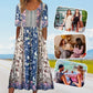2025🌸 Γυναικείο κομψό φόρεμα με boho print