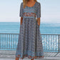 2025🌸 Γυναικείο κομψό φόρεμα με boho print