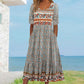 2025🌸 Γυναικείο κομψό φόρεμα με boho print