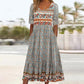2025🌸 Γυναικείο κομψό φόρεμα με boho print
