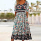 2025🌸 Γυναικείο κομψό φόρεμα με boho print