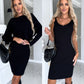 🌷💝Πώληση της τελευταίας ημέρας👗Πλεκτό πουλόβερ και σετ φόρεμα Cami