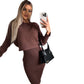 🌷💝Πώληση της τελευταίας ημέρας👗Πλεκτό πουλόβερ και σετ φόρεμα Cami