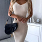 🌷💝Πώληση της τελευταίας ημέρας👗Πλεκτό πουλόβερ και σετ φόρεμα Cami