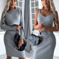 🌷💝Πώληση της τελευταίας ημέρας👗Πλεκτό πουλόβερ και σετ φόρεμα Cami