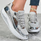 ✨ Μόδα Casual Glitter Style Γυναικεία επίπεδη αθλητικά παπούτσια 👟