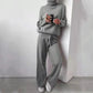 Συν μέγεθος άνετο πλεκτό πουλόβερ Casual Set