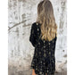 🔥🖤Πώληση Μαύρης Παρασκευής: 39% OFF🔥Γυναικεία γεωμετρική εκτύπωση άνετη V-λαιμός Midi-φόρεμα