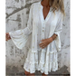 🔥🖤Πώληση Μαύρης Παρασκευής: 39% OFF🔥Γυναικεία γεωμετρική εκτύπωση άνετη V-λαιμός Midi-φόρεμα