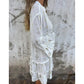 🔥🖤Πώληση Μαύρης Παρασκευής: 39% OFF🔥Γυναικεία γεωμετρική εκτύπωση άνετη V-λαιμός Midi-φόρεμα
