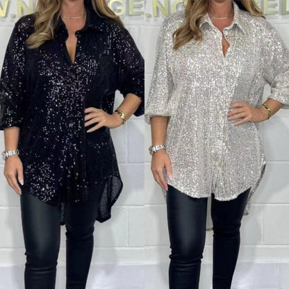 Γυναικεία μόδα Loose Sequin Loose Top