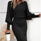 🔥🖤Πώληση Μαύρης Παρασκευής:50% OFF🔥Ελεγειακή πλεκτή φούστα στη μέση