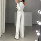 Γυναικεία Ο ένας ώμος Sparkly Mesh Flared Jumpsuits💥προσφορά περιορισμένου χρόνου