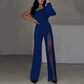Γυναικεία Ο ένας ώμος Sparkly Mesh Flared Jumpsuits💥προσφορά περιορισμένου χρόνου