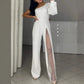 Γυναικεία Ο ένας ώμος Sparkly Mesh Flared Jumpsuits💥προσφορά περιορισμένου χρόνου