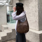 Γυναικεία μαλακό δέρμα ρετρό μεγάλης χωρητικότητας τσάντα ώμου👜💝