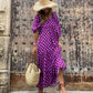 💖 Γυναικεία κομψά flared μανίκι Floral Boho φορέματα