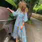 💖 Γυναικεία κομψά flared μανίκι Floral Boho φορέματα