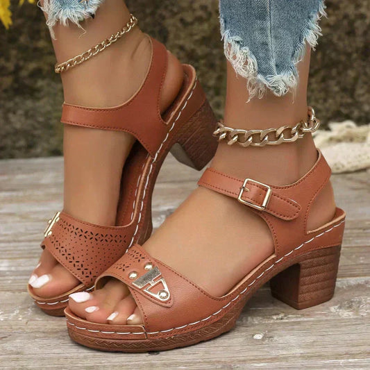🔥【EU36-43】👡 Ψηλοτάκουνα πέδιλα για γυναίκες