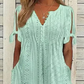✨【M-3XL】👗Γυναικείο κομψό V-λαιμός κοίλο-out στερεό κοίλο-out φόρεμα🔥