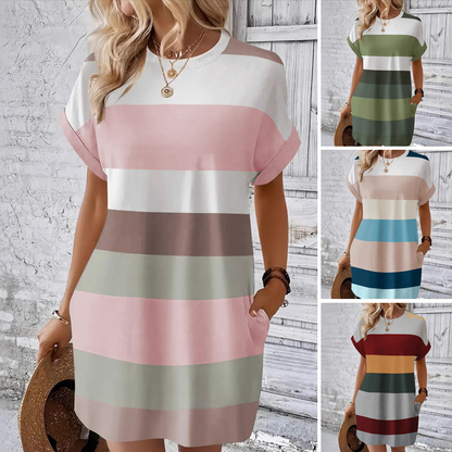 🌺Sukienka damska casual z okolicznicem rundym
