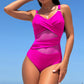 Costum de baie dintr-o singură piesă sexy din plasă