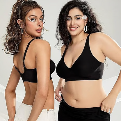 🥰 Βαθύ λαιμόκοψη, σε σχήμα V, push-up, underwire, σουτιέν τζελ χωρίς ραφή👙🔥
