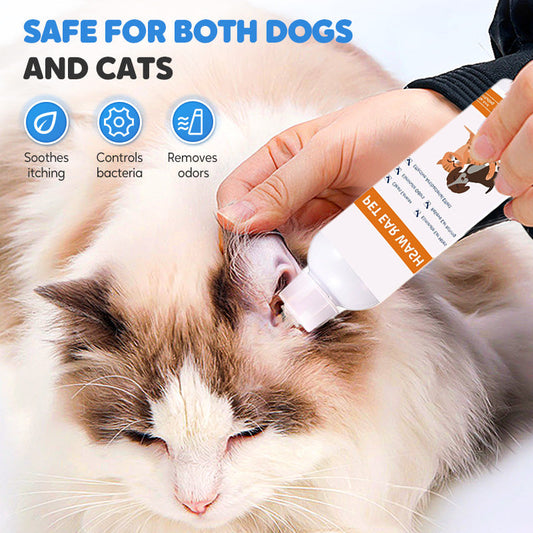 🐾✨ Καθαριστικό αυτιών για κατοικίδια - Απαλή φόρμουλα με  προλαμβάνει μολύνσεις και οσμές 🌿👂