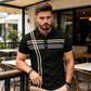 👔 ✨ Ανδρικό Ριγέ Μπλούζα – Κοντό Μανίκι, με Γιακά ✨