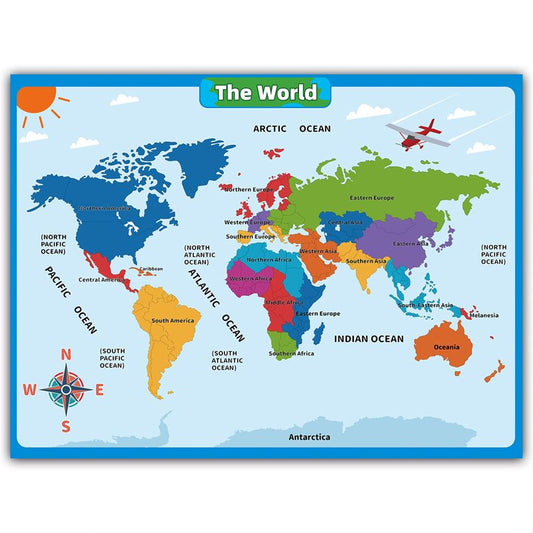 🗺️🧩Εκπαιδευτικές αφίσες και πίνακες τοίχου με γεωγραφικά στοιχεία για παιδιά🪐