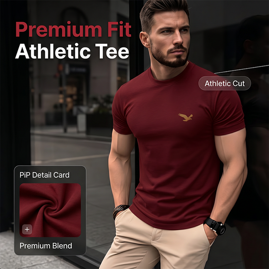 👕⏰ Ανδρικό Κλασικό T-shirt με Στενή Γραμμή και Στρογγυλή Λαιμόκοψη – Μαλακό βαμβακερό & ευέλικτο ✨🌿💪