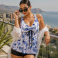 🌸 Γυναικείο Μαγιό Tankini Δύο Τεμαχίων για Έλεγχο της Κοιλιάς - Τοπ + Σορτς